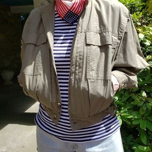 Vintage Liz Claiborne Cotton Cropped Jacket
